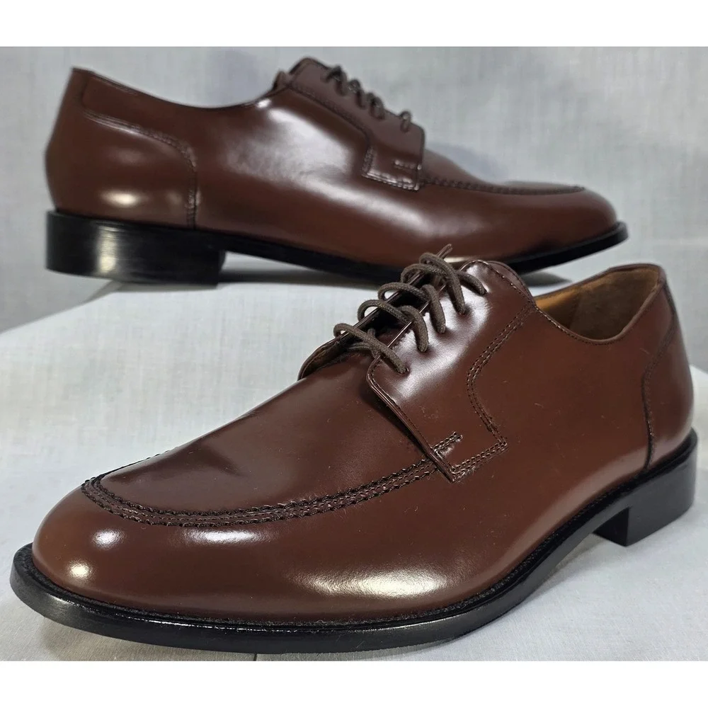 Bostonian First Flex Mens Brown Leather Moc Toe Derby Dress Shoes 11 M‎ 25022